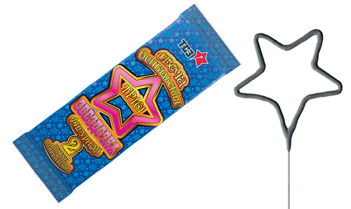  Бенгальские свечи фигурные 2 шт "Звездочка"  в Северске